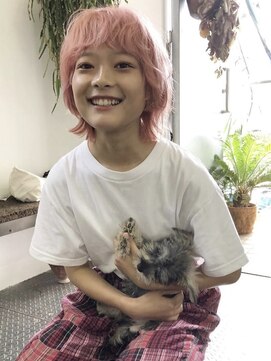 フィン(fin,) ayato/グレージュカラー/ボブウルフ/黒髪/ココアベージュ/パーマ