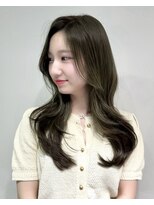 ワン バイ ジエクト(One by The Ect) 韓国式髪質改善カラー大人色気レイヤーオリーブグレージュ