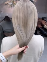 ロンド マーレ 天神大名店(Lond mare)&nbsp;ロングヘア/グレージュカラー/黒髪カタログ/福岡顔周り