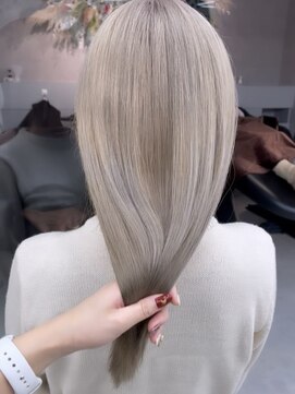 ロンド マーレ 天神大名店(Lond mare) ロングヘア/グレージュカラー/黒髪カタログ/福岡顔周り