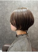 前髪なし小顔ショートボブ