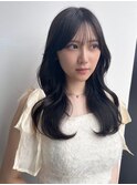 20代30代大人美人小顔ブリーチなし韓国ヘアアッシュブラック