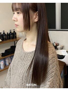 バトン(BATON) 顔周りcut×pinkbrown