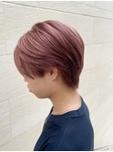 メンズウルフ　暖色系カラー　ケアカラー