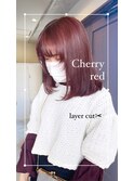 【Riona】☆チェリーレッド×レイヤーカット☆