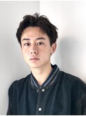 メンズショート/ベリーショート/アップバング/ニュアンスパーマ