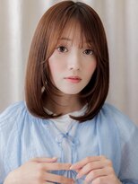 カバーヘア ブリス 大宮西口(COVER HAIR bliss)&nbsp;フェザーバングエアストレート艶感ワンカールロブZ大宮20代30代