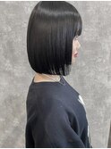 【別府　Rangali】ブルーブラック、黒髪ボブ、ボブ