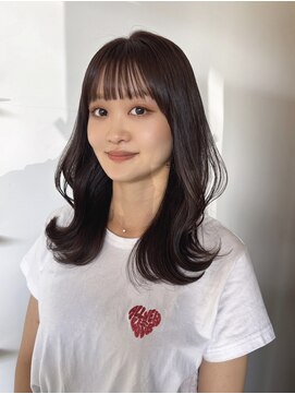 くびれヘア×ブラウンカラー