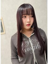 アッシュ 桜木町店(Ash)&nbsp;桜木町/横浜 縮毛矯正☆地毛風ストレート×ボルドーカラー