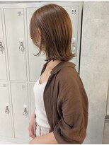 シェル 立川(shell)&nbsp;くびレイヤーエモージュ前髪モテベージュレイヤーミディ【立川】