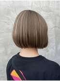【大人女性】ニュアンスカラー×前下がり大人ボブ