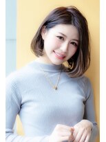 ロンド ストラーダ 心斎橋(Lond strada)&nbsp;【津賀　涼】ショートグレージュカラーボブウルフココアベージュ