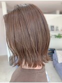 キレイめ大人ベージュ系外ハネボブ