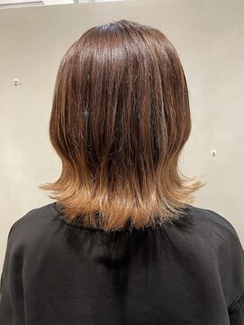 エイト 上野店(EIGHT ueno) 【EIGHT ueno】山田_外ハネボブ×裾カラー