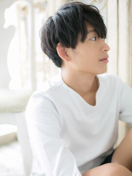 ブルー(BLUE) アンニュイヘアくせ毛ショートマッシュ20代30代40代b水戸