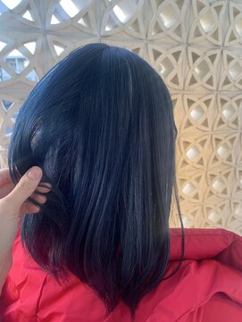 ワクヘアー(WaKu hair) くすみブルー　冬カラー
