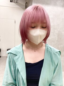 ソーコ 渋谷(SOCO) ハイトーンピンクベージュグラデーションケアブリーチ