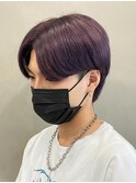 センターパートブリーチダブルカラーフェイスフレーミン