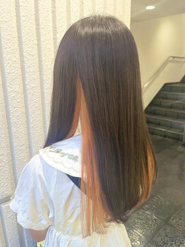 ネオリーブカップ 町田店(Neolive capu) 韓国インナーカラー☆オレンジベージュ