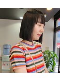 アゴ下3センチボブ×ブルーブラック