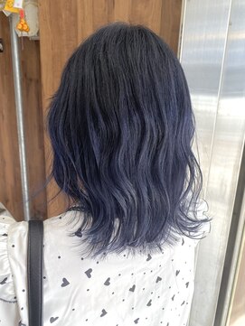 アヴァンス 天王寺店(AVANCE.) 透明感カラー×ネイビーブルー