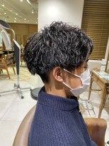 リボーン ビューティー リゾート 松戸店(re-born Beauty Resort) ベリーショートウルフカルマパーマアッシュブラック