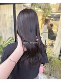 透明感ある暗髪カラー