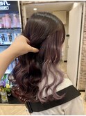 色落ちまで可愛い!インナーパープル【インナーカラー】
