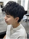 メンズマッシュパーマニュアンスパーマスパイラルパーマ刈り上げ
