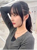 04顔まわりレイヤー/レイヤーロング/韓国ヘア/小顔カット
