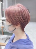 【DAYS原宿ダブルカラー　レッド　ウルフヘア　ブリーチデザイン