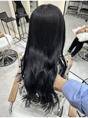 地毛風ブルーブラック×韓国風艶髪ヨシンモリ巻き！【福田れん】
