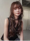 レイヤーカットハッシュカット顔まわりミディアムロング