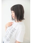 暗髪アッシュボブ