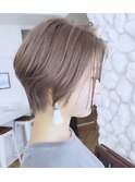 ハンサムショート☆ボブ☆アッシュベージュ☆大人かわいい