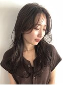 イメチェンヘアスタイル/フェミニンロング/ダークアッシュ