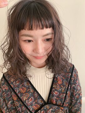 ヘアメイク ミッカ(HAIR MAKE MICCA) 眉上バングとミディアムヘア◎杉浦 恵
