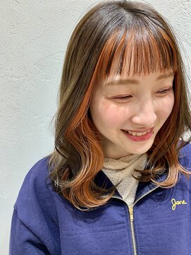 フリック 堺東店(FLICK) フェイスフレーミング/ダブルカラー/オレンジ/堺東