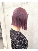 ＠kamiishi＿freera 切りっぱなしボブ　ピンクバイオレット
