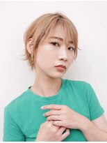 ヨファヘアー 岡本店(YOFA hair)&nbsp;大人かわいい小顔ショートペールベージュ0906