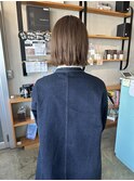 ベージュ× ボブ