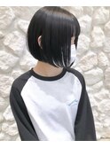 #前下がりボブ#縮毛矯正#髪質改善#暗髪