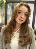 ロングレイヤー 小顔カット 2wayバング 韓国へア 髪質 改善 
