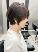 30代40代50代/丸みショート/クビレ/前髪あり/ブラウン/表参道