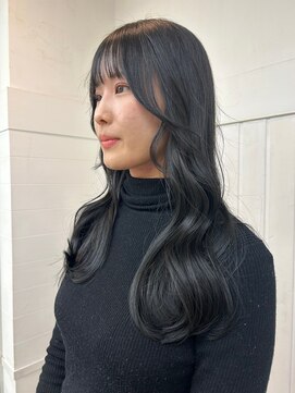 ナンバー ブラオ 名古屋栄(N° blao) 韓国風ネイビーブラック エギョモリ タンバルモリブリーチなし