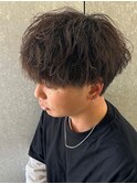 シャドーパーマメンズマッシュメンズパーマ韓国群馬高崎テテ眉毛