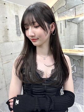 サイン 表参道(SIGN) 韓国ヘアグレージュカラーブリーチ無し髪質改善イヤリングカラー