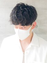 ユキオ(Yukio) 大人男性ナチュラルパーマビジカジ清潔感アッシュブラック