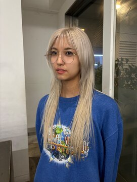 レコ 渋谷(LECO) ホワイトブリーチハイトーンロングカラー